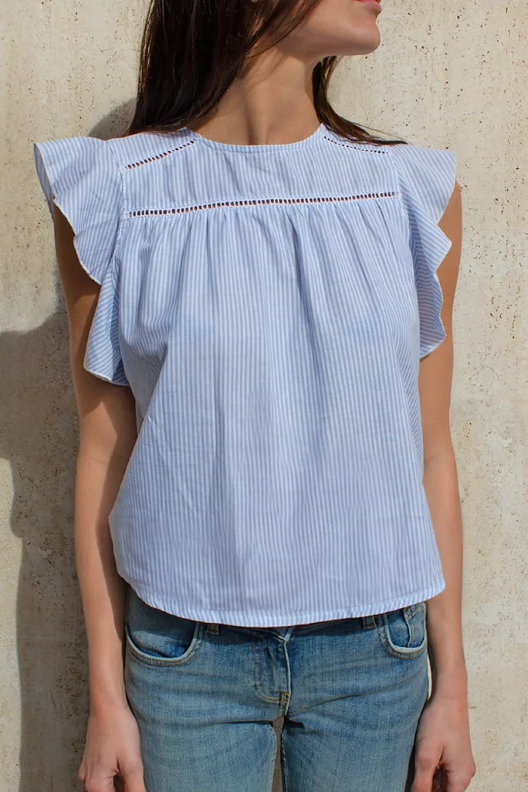 Blusa con rouches