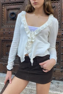 Cardigan con rouches