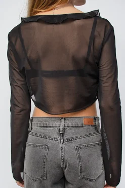 Cardigan con rouches