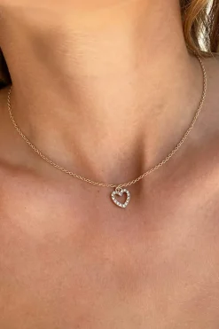 Collana cuore strass