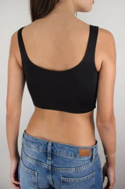 Crop top scollo quadrato