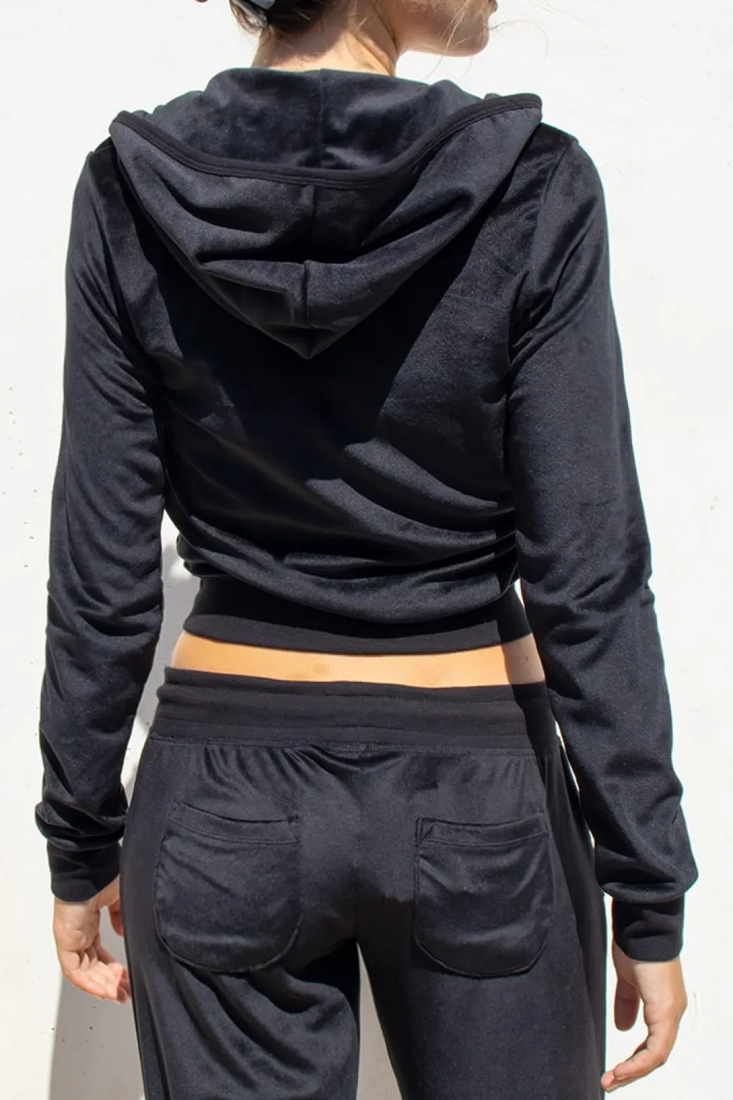 Felpa cappuccio zip ciniglia