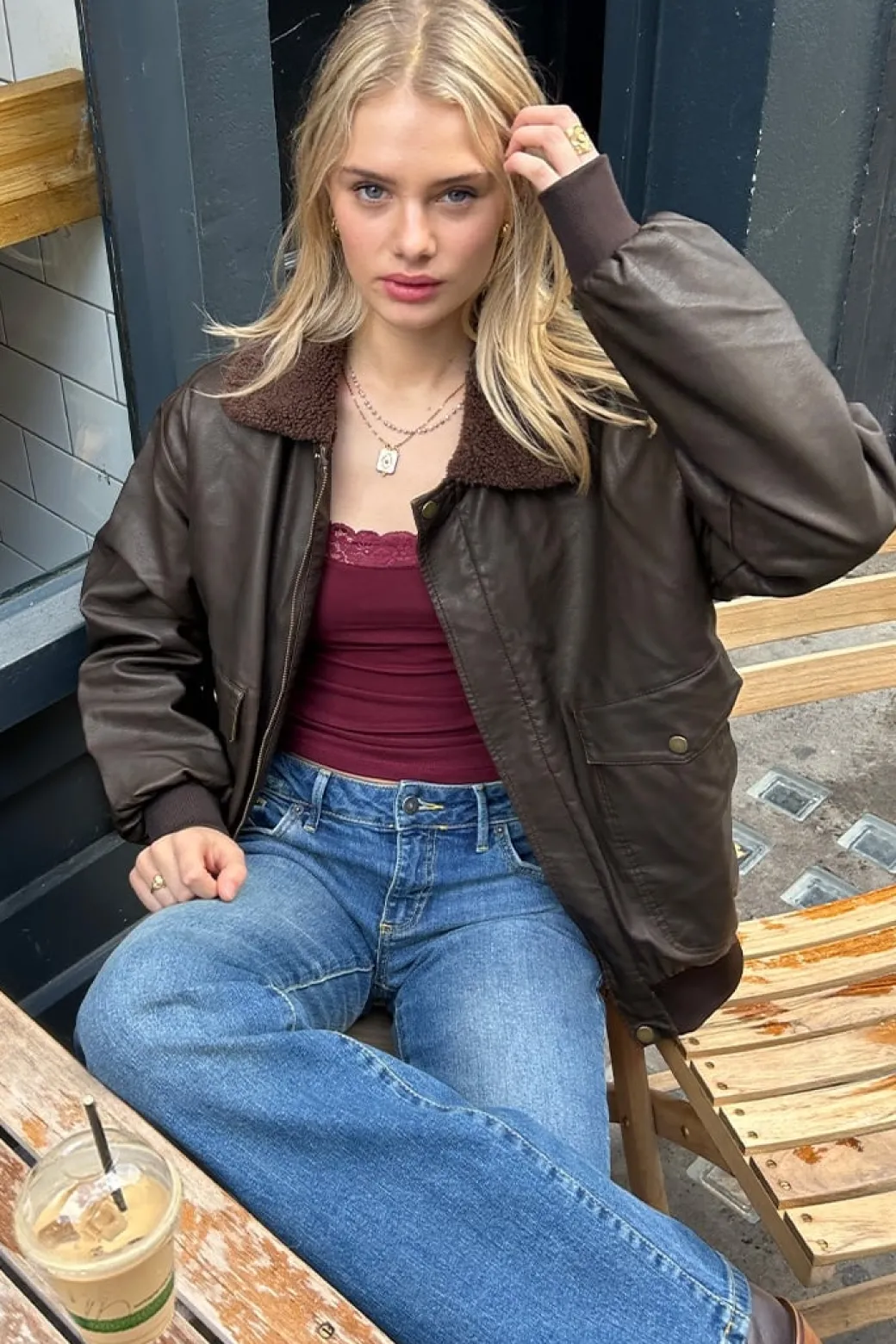 Giacca bomber ecopelle