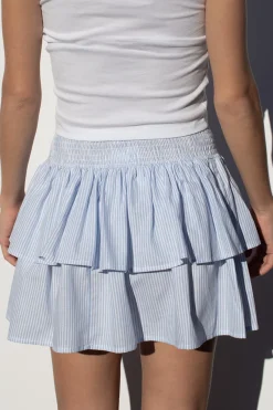 Gonna fili elastici con due balze