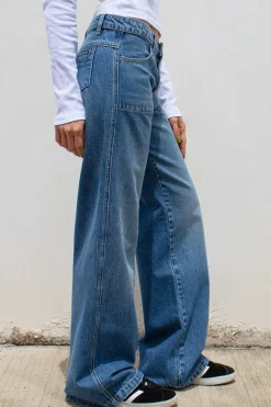 Jeans straight low waist