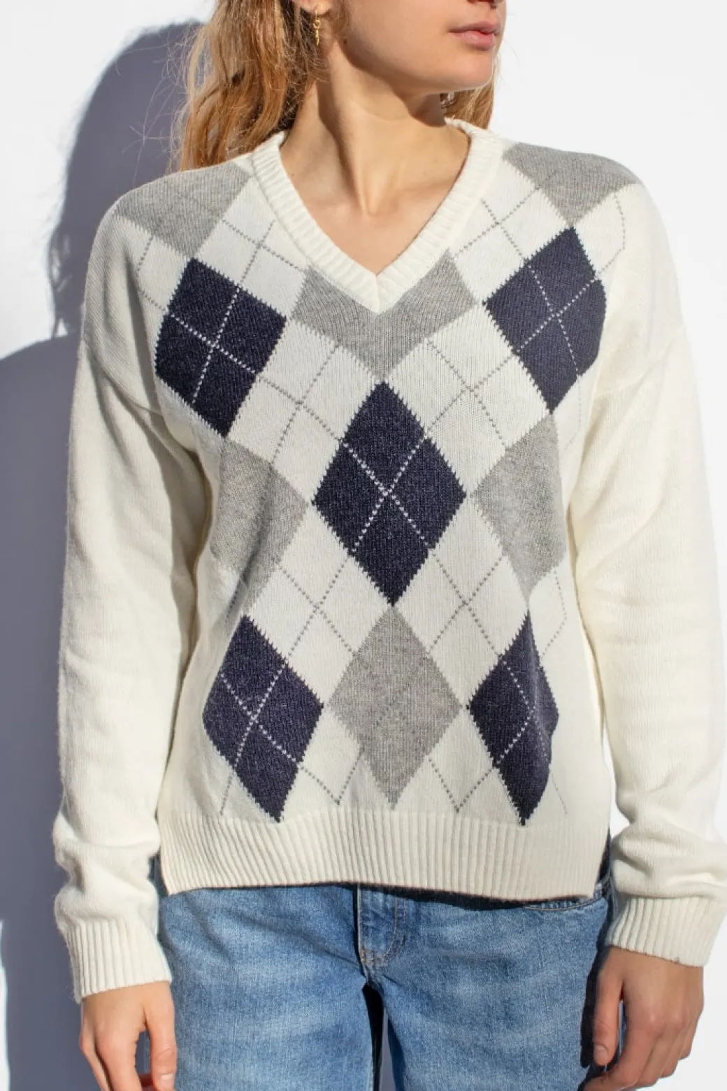 Maglione spacchetti rombi