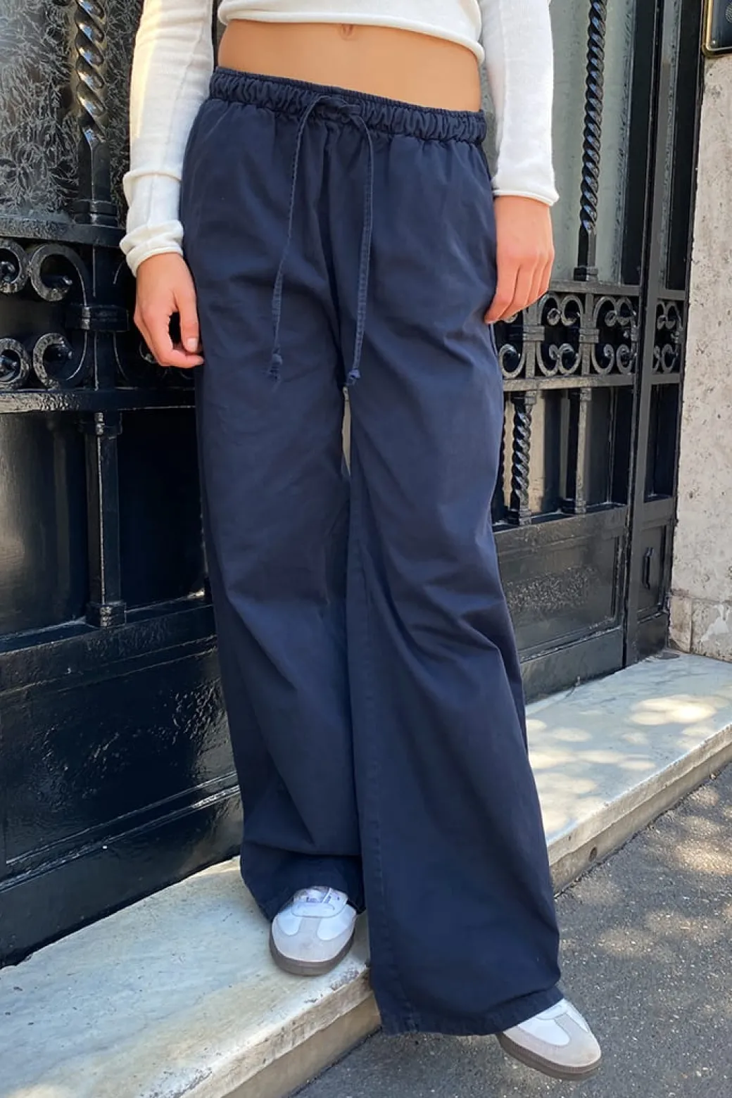 Pantaloni palazzo wide-leg con coulisse