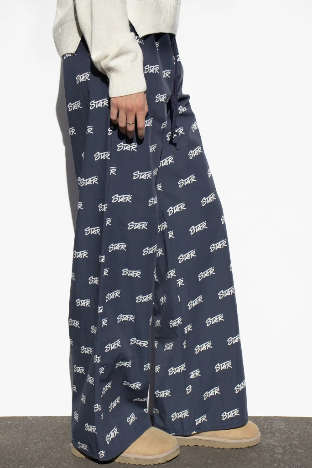 Pantaloni wide-leg con coulisse