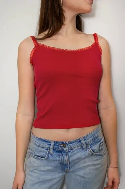 Tank top inserti in tulle