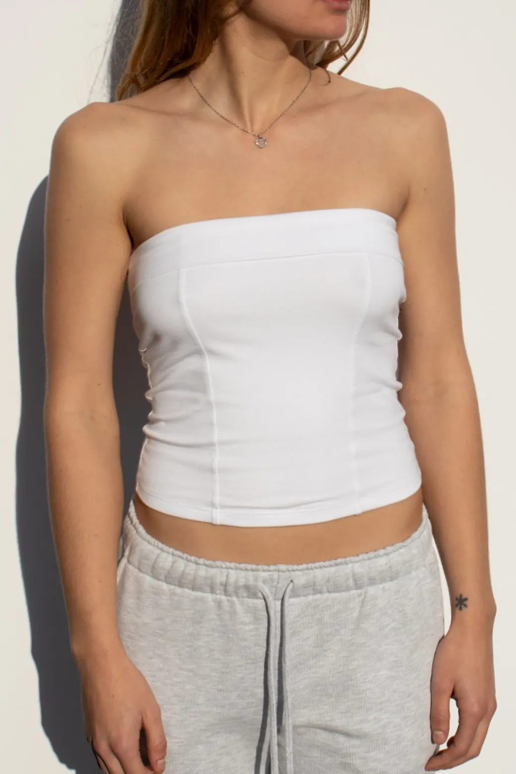 Top a fascia con lace-up