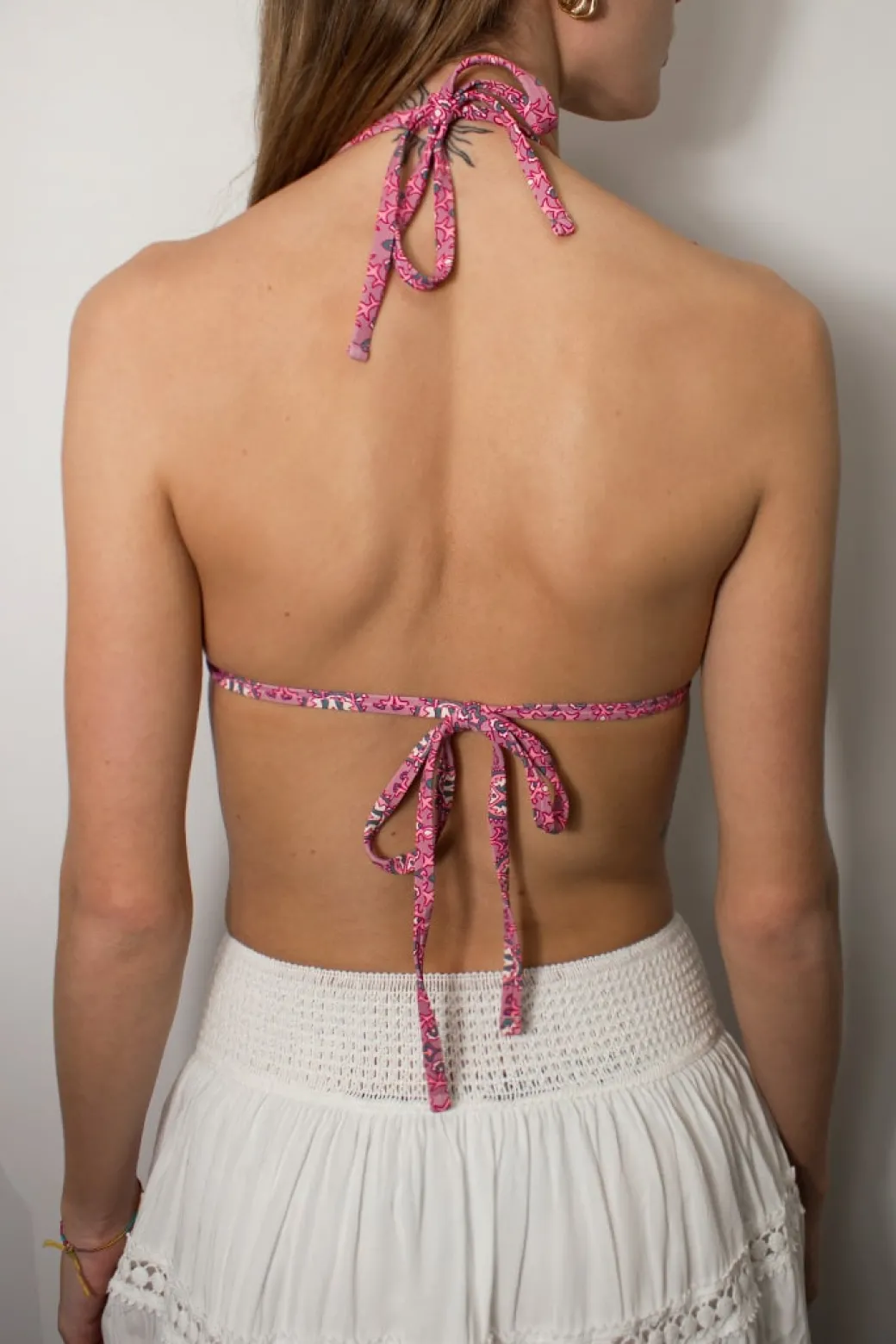 Top bikini triangolo anello