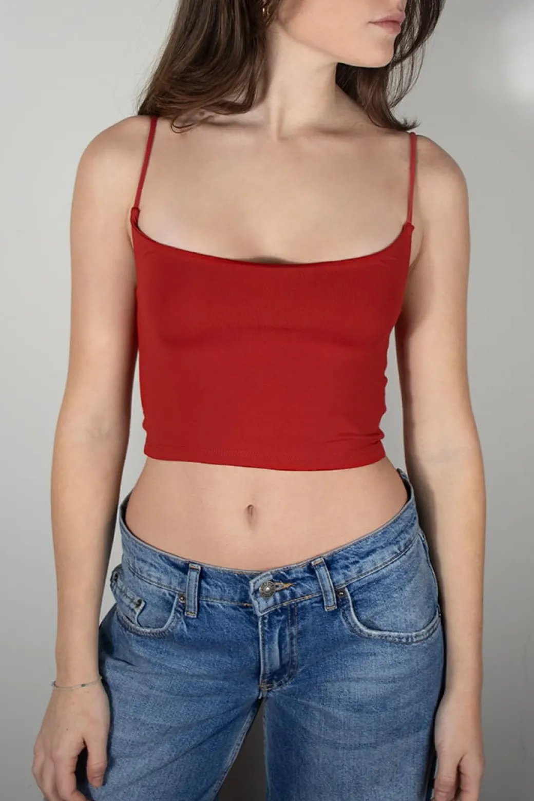 Top bretelline elasticizzate