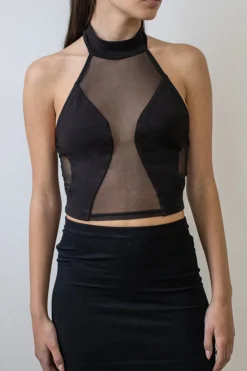 Top lupetto smanicato