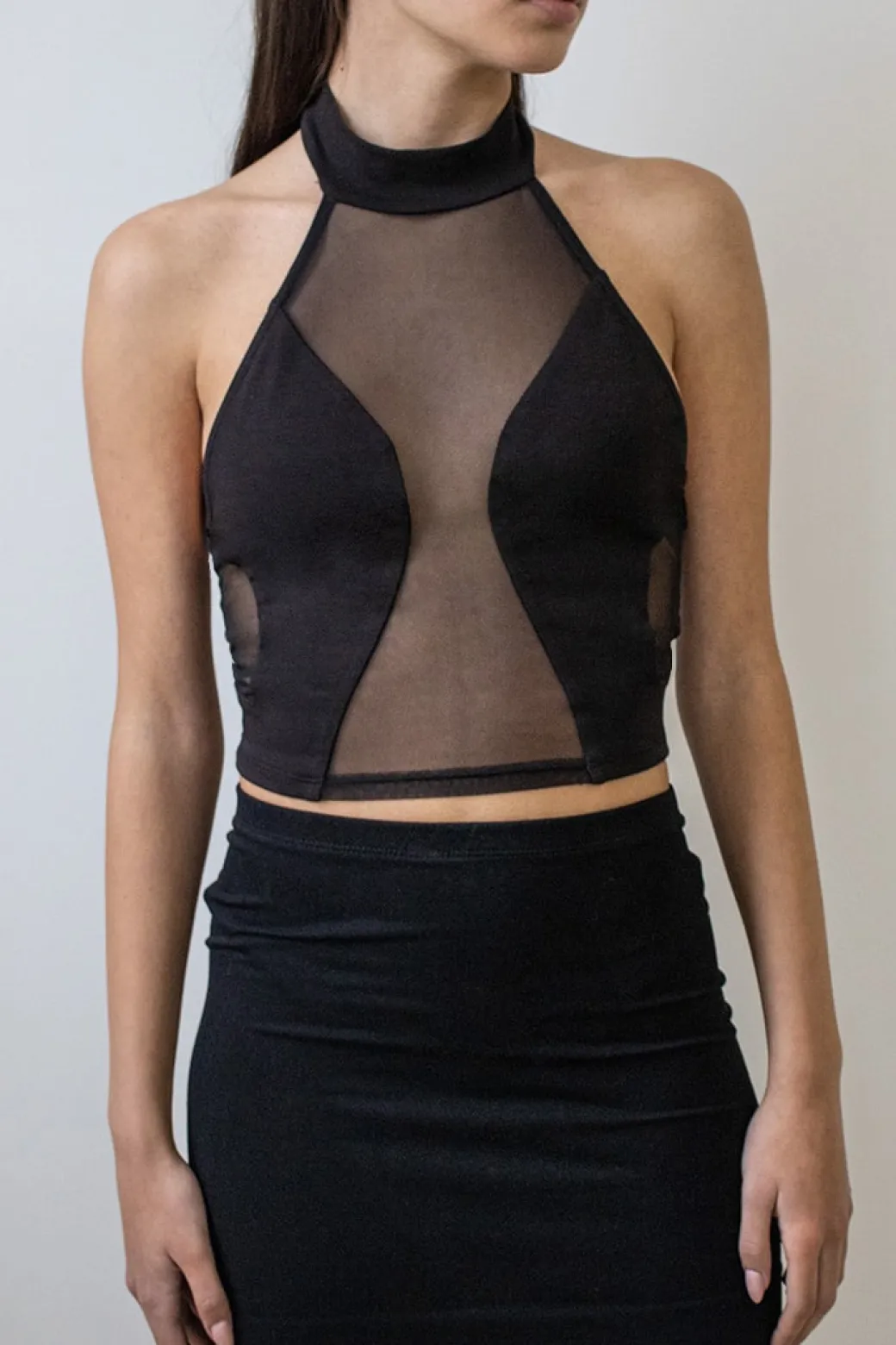 Top lupetto smanicato