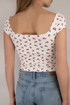 T-shirt scollo quadrato