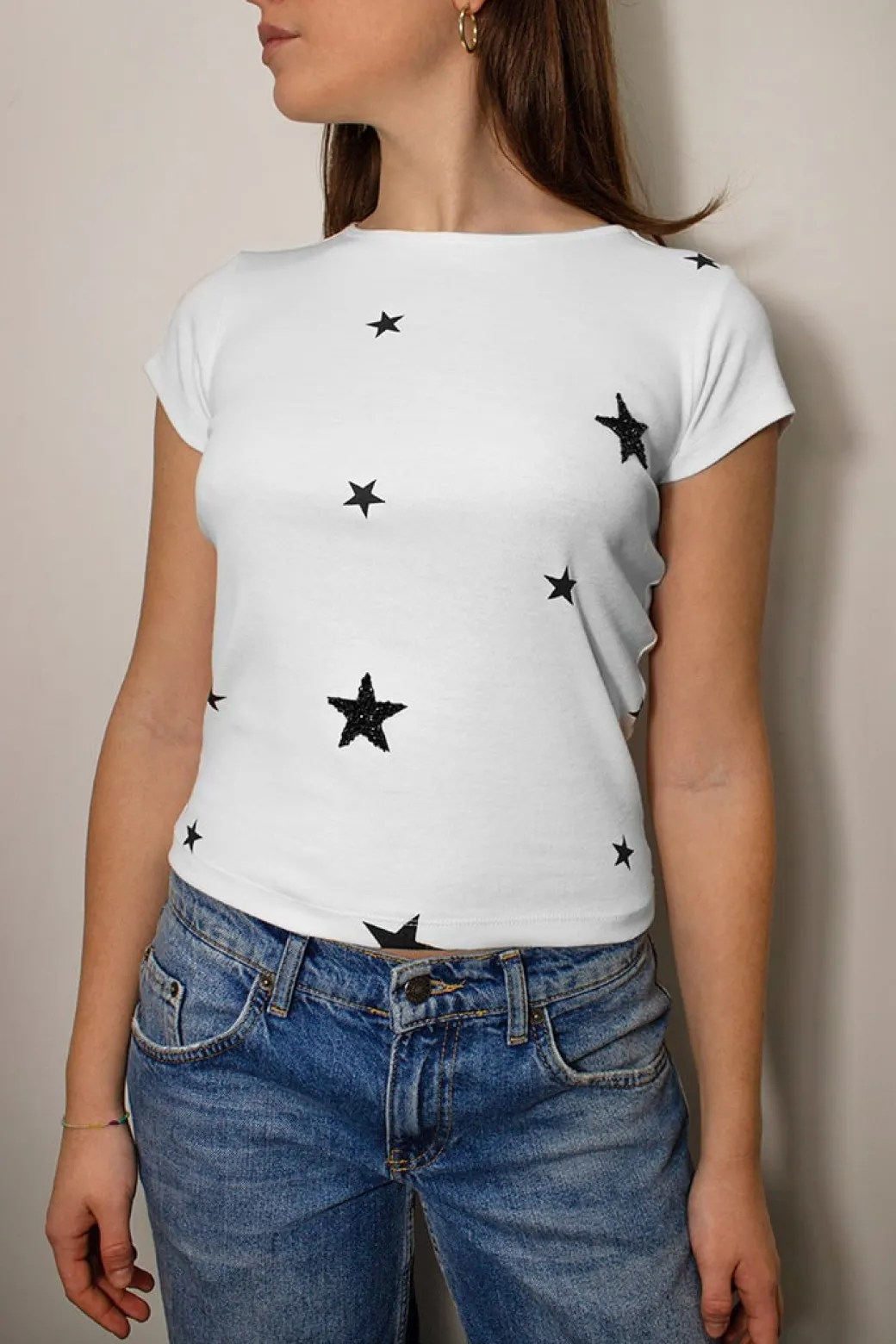 T-shirt Stelle paillettes
